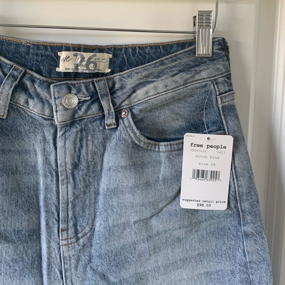 Free People relaxed straight slouch jean acid wash - Picture 7 of 10